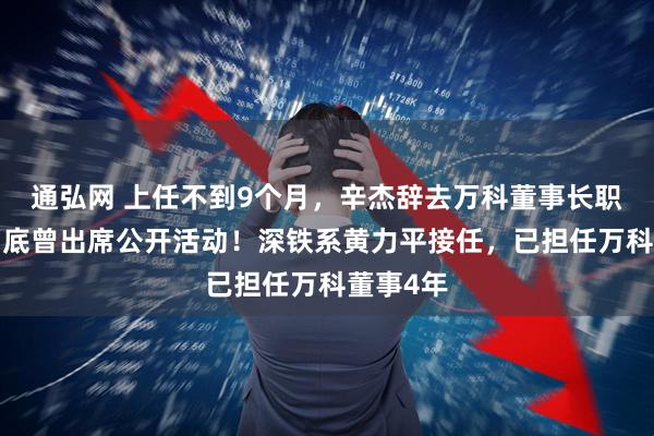 通弘网 上任不到9个月，辛杰辞去万科董事长职务，8月底曾出席公开活动！深铁系黄力平接任，已担任万科董事4年