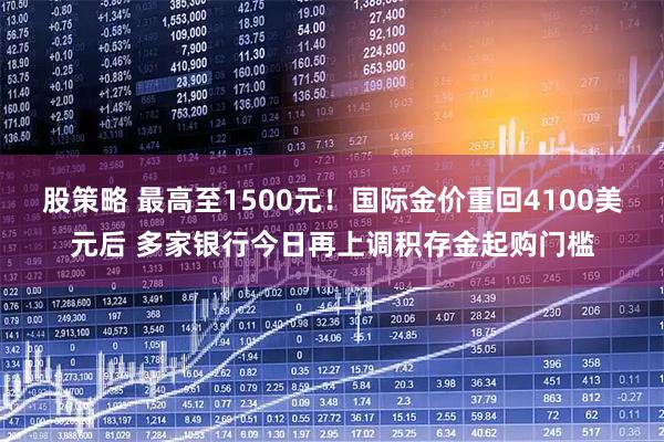 股策略 最高至1500元！国际金价重回4100美元后 多家银行今日再上调积存金起购门槛
