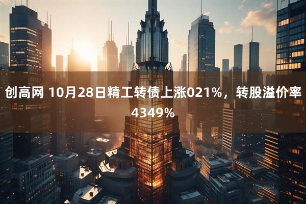 创高网 10月28日精工转债上涨021%，转股溢价率4349%